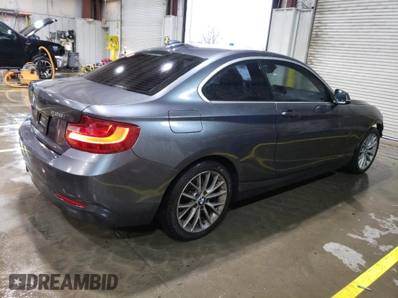 2015 BMW 2 Series 228i with VIN WBA1F5C57FV256684, listed as a Copart auction lot 51747435 with 136,140 mi miles and Clean Title. Bid and sale history available at carsss.com. Image 3.