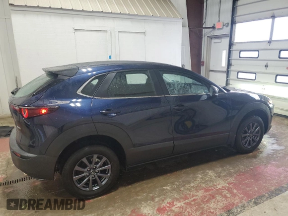 2024 Mazda CX-30 S with VIN 3MVDMBAM1RM694015, listed as a Copart auction lot 46675695 with 4,909 mi miles and Salvage Title. Bid and sale history available at DreamBid. Image 3.