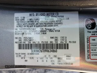 2009 Lincoln MKZ z VIN 3LNHM26T09R634860, wystawiony jako Copart lot #85666974 z przebiegiem 83 767 mil mil oraz Nie do naprawy • Non repairable. Historia ofert i sprzedaży dostępna na DreamBid. Obrazek 12.