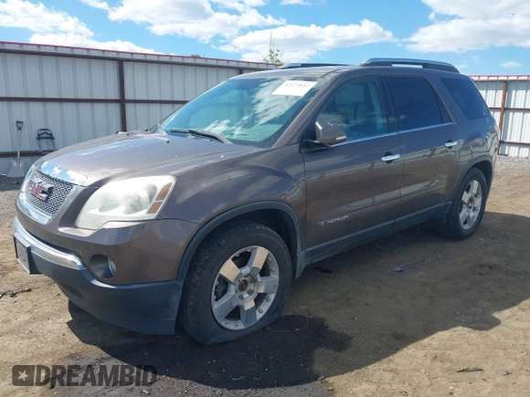 2008 GMC Acadia SLT1 with VIN 1GKER23748J240792, listed as a IAAI auction lot 42173812 with Not Provided miles. Bid and sale history available at carsss.com. Image 2.