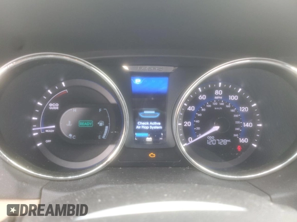 2012 Hyundai Sonata Hybrid with VIN KMHEC4A45CA043569, listed as a Copart auction lot 50185855 with 120,728 mi miles and Salvage Title. Bid and sale history available at DreamBid. Image 9.