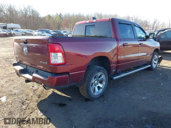 2019 Ram 1500 Big Horn/Lone Star with VIN 1C6SRFFT2KN647936, listed as a IAAI auction lot 41294403 with 123,834 mi miles. Bid and sale history available at carsss.com. Image 4.