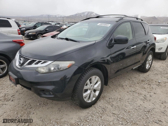 2014 Nissan Murano SV with VIN JN8AZ1MU1EW403135, listed as a Copart auction lot 48060925 with 189,440 mi miles and Clean Title. Bid and sale history available at carsss.com. Image 1.