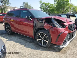 2022 Toyota Highlander XSE with VIN 5TDLZRBH2NS242545, listed as a Copart auction lot 59473185 with 150,464 mi miles and Clean title. Bid and sale history available at DreamBid. Image 4.