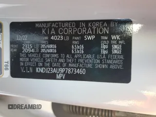 2023 Kia Soul LX with VIN KNDJ23AU9P7873460, listed as a Copart auction lot 84248574 with 20,335 mi miles and Salvage Title. Bid and sale history available at DreamBid. Image 13.