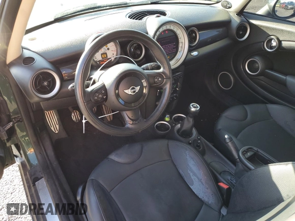 2013 MINI Hardtop S with VIN WMWSV3C59DT475621, listed as a Copart auction lot 62295405 with 108,782 mi miles and Salvage title. Bid and sale history available at DreamBid. Image 8.