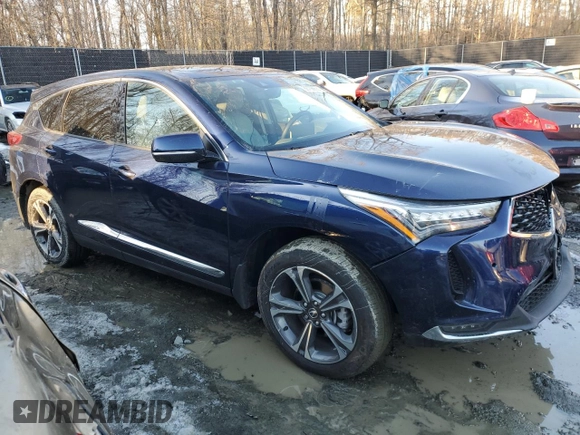 2023 Acura RDX w/Advance Package with VIN 5J8TC2H73PL016155, listed as a Copart auction lot 88706655 with 13,962 mi miles and Salvage Title. Bid and sale history available at carsss.com. Image 4.