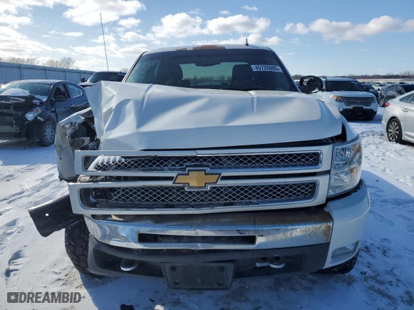 2012 Chevrolet Silverado 1500 LTZ with VIN 3GCPKTE72CG145251, listed as a Copart auction lot 45726985 with 0 mi miles and Salvage Title. Bid and sale history available at carsss.com. Image 5.