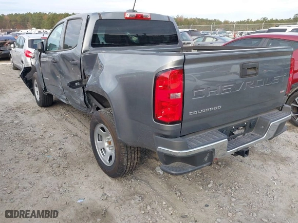 2022 Chevrolet Colorado 2WD Work Truck with VIN 1GCGSBEN4N1319525, listed as a IAAI auction lot 41070216 with 22,337 mi miles. Bid and sale history available at carsss.com. Image 3.