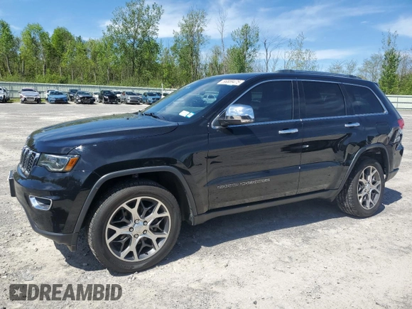 2019 Jeep Grand Cherokee Limited with VIN 1C4RJFBG5KC552404, listed as a Copart auction lot 56889475 with 86,224 mi miles and Salvage title. Bid and sale history available at DreamBid. Image 1.