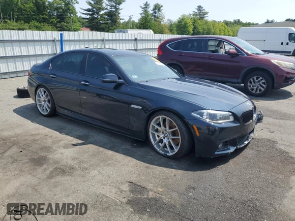 2016 BMW 5 Series 550i xDrive with VIN WBAKP9C52GG587591, listed as a Copart auction lot 58402505 with 94,384 mi miles and Salvage title. Bid and sale history available at DreamBid. Image 4.