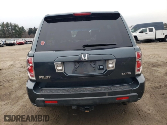 2006 Honda Pilot EX-L with VIN 5FNYF187X6B001398, listed as a Copart auction lot 44777805 with 202,226 mi miles and Clean Title. Bid and sale history available at DreamBid. Image 6.
