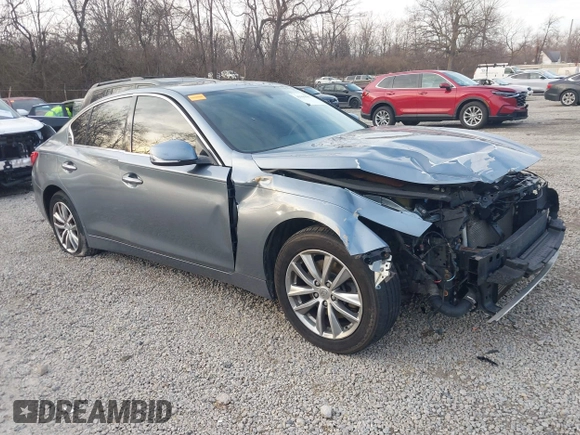 2016 Infiniti Q50 2.0t Premium with VIN JN1CV7AR3GM250973, listed as a IAAI auction lot 41099907 with 115,173 mi miles. Bid and sale history available at carsss.com. Image 1.