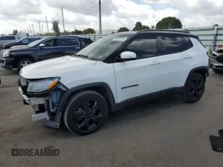 2021 Jeep Compass Altitude with VIN 3C4NJCBB7MT535368, listed as a Copart auction lot 46987195 with 28,727 mi miles and Salvage Title. Bid and sale history available at carsss.com. Image 1.