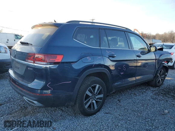 2021 Volkswagen Atlas SE z VIN 1V2LP2CA3MC505266, wystawiony jako Copart lot #81226794 z przebiegiem 88 160 mil mil oraz Szkoda całkowita • Salvage title. Historia ofert i sprzedaży dostępna na DreamBid. Obrazek 3.
