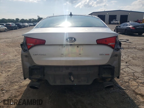 2013 Kia Optima EX with VIN 5XXGN4A74DG169946, listed as a Copart auction lot 60991295 with 147,604 mi miles and Salvage title. Bid and sale history available at DreamBid. Image 6.