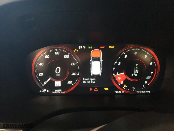 2018 Volvo XC60 R-Design with VIN YV4A22RM1J1036921, listed as a Copart auction lot 57869633 with 96,975 mi miles. Bid and sale history available at carsss.com. Image 9.