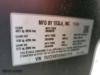 2024 Tesla Cybertruck with VIN 7G2CEHEDXRA051815, listed as a Copart auction lot 45300515 with 6,443 mi miles and Salvage Title. Bid and sale history available at carsss.com. Image 12.
