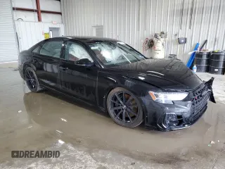 2024 Audi S8 with VIN WAULSBF89RN010765, listed as a Copart auction lot 49784285 with 13,724 mi miles and Salvage Title. Bid and sale history available at DreamBid. Image 4.