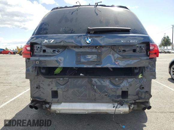 2019 BMW X7 xDrive50i with VIN 5UXCX4C59KLS38632, listed as a Copart auction lot 51963025 with 56,346 mi miles and Salvage Title. Bid and sale history available at carsss.com. Image 6.