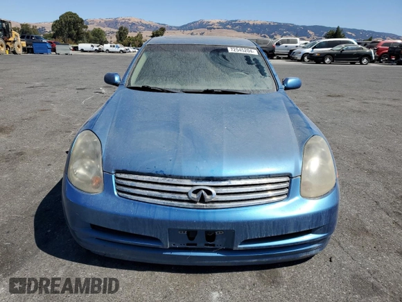 2003 Infiniti G35 w/Leather with VIN JNKCV51E43M304708, listed as a Copart auction lot 72545204 with 197,480 mi miles and Salvage Title. Bid and sale history available at DreamBid. Image 5.