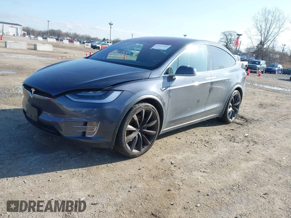 2020 Tesla Model X Long Range with VIN 5YJXCBE2XLF230629, listed as a IAAI auction lot 41925961 with 35,979 mi miles. Bid and sale history available at carsss.com. Image 20.