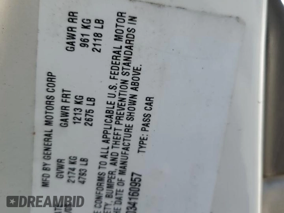 2003 Oldsmobile Aurora z VIN 1G3GS64C034160957, wystawiony jako Copart lot #76566524 z przebiegiem Nie podano mil oraz Szkoda całkowita • Salvage title. Historia ofert i sprzedaży dostępna na DreamBid. Obrazek 12.