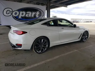 2021 Infiniti Q60 Red Sport 400 with VIN JN1FV7LK3MM530224, listed as a Copart auction lot 55362205 with 17,245 mi miles and Salvage title. Bid and sale history available at DreamBid. Image 3.