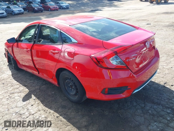 2020 Honda Civic Sedan LX with VIN 2HGFC2F62LH553713, listed as a IAAI auction lot 40249274 with 59,762 mi miles. Bid and sale history available at carsss.com. Image 3.