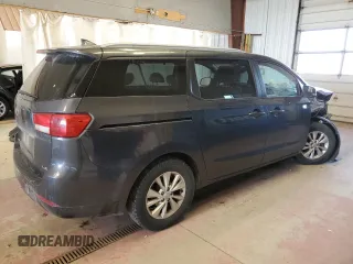 2015 Kia Sedona LX with VIN KNDMB5C15F6067101, listed as a Copart auction lot 53051634 with 151,334 mi miles and Salvage Title. Bid and sale history available at carsss.com. Image 3.