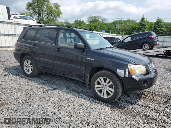 2006 Toyota Highlander with VIN JTEDW21A760014419, listed as a Copart auction lot 60360015 with 210,775 mi miles and Salvage title. Bid and sale history available at DreamBid. Image 4.
