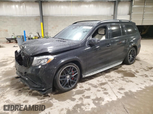2017 Mercedes-Benz GLS with VIN 4JGDF7FE8HA684938, listed as a Copart auction lot 83664534 with 88,113 mi miles and Salvage Title. Bid and sale history available at carsss.com. Image 1.