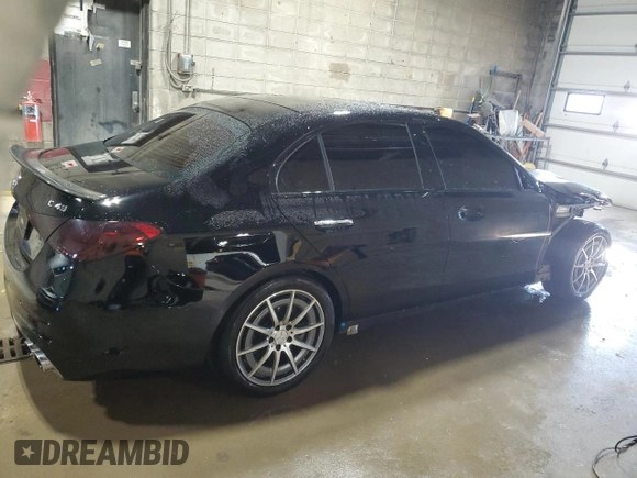 2023 Mercedes-Benz C 43 AMG with VIN W1KAF8HB3PR114416, listed as a Copart auction lot 79769474 with 24,215 mi miles and Salvage Title. Bid and sale history available at DreamBid. Image 3.