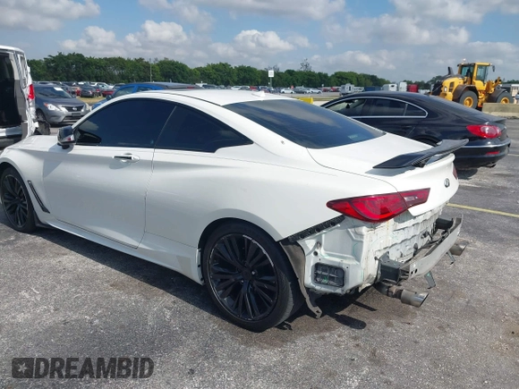 2017 Infiniti Q60 2.0t Premium with VIN JN1CV7EK7HM110553, listed as a IAAI auction lot 42115242 with 83,129 mi miles. Bid and sale history available at carsss.com. Image 3.