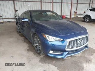 2018 Infiniti Q60 Luxe with VIN JN1EV7EK0JM340059, listed as a IAAI auction lot 41165109 with 50,751 mi miles and . Bid and sale history available at carsss.com. Image 1.