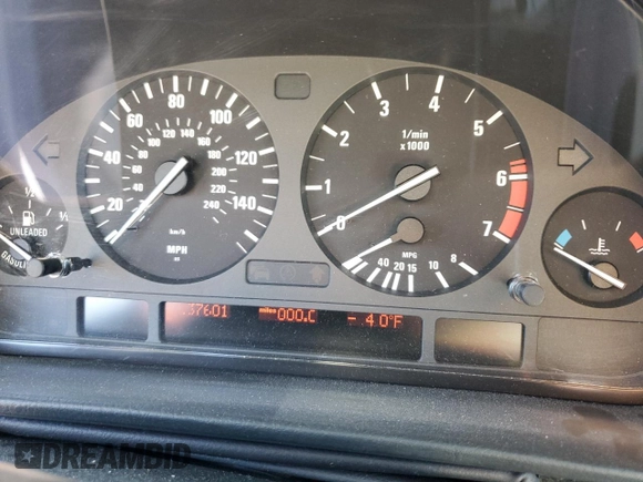 2001 BMW 7 Series 740iL with VIN WBAGH83401DP17901, listed as a Copart auction lot 75211414 with 0 mi miles and Salvage Title. Bid and sale history available at carsss.com. Image 9.