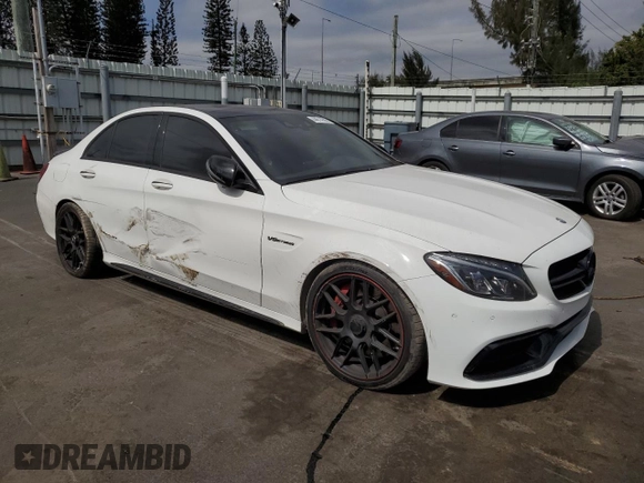 2016 Mercedes-Benz C 63 S AMG with VIN 55SWF8HB4GU116325, listed as a Copart auction lot 44614595 with 89,022 mi miles and Salvage title. Bid and sale history available at DreamBid. Image 4.