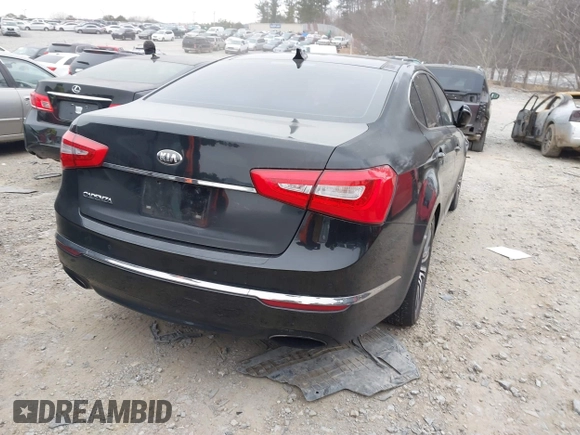 2014 Kia Cadenza Premium with VIN KNALN4D73E5163441, listed as a IAAI auction lot 41392572 with 190,378 mi miles. Bid and sale history available at carsss.com. Image 4.