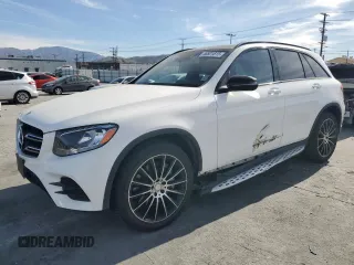2016 Mercedes-Benz GLC with VIN WDC0G4JB2GF041749, listed as a Copart auction lot 46801815 with 104,847 mi miles and Salvage Title. Bid and sale history available at carsss.com. Image 1.