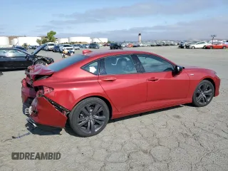2021 Acura TLX w/A-Spec Package with VIN 19UUB5F51MA008704, listed as a Copart auction lot 59932995 with 62,781 mi miles and Salvage title. Bid and sale history available at DreamBid. Image 3.