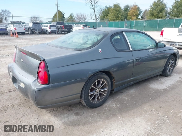 2005 Chevrolet Monte Carlo LS with VIN 2G1WW12EX59310959, listed as a IAAI auction lot 41690059 with 266,740 mi miles. Bid and sale history available at carsss.com. Image 4.