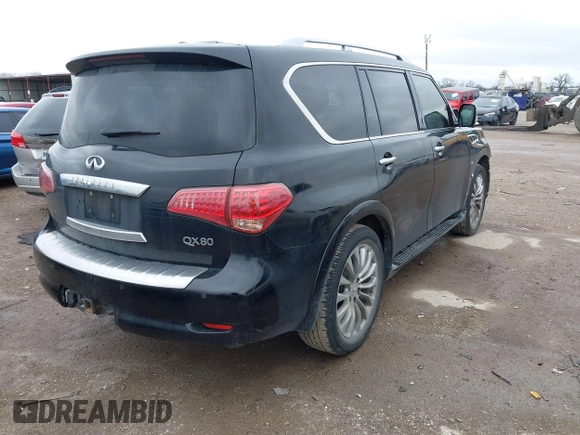2017 Infiniti QX80 z VIN JN8AZ2NF1H9640040, wystawiony jako IAAI lot #41569442 z przebiegiem 96 273 mil mil oraz . Historia ofert i sprzedaży dostępna na DreamBid. Obrazek 4.