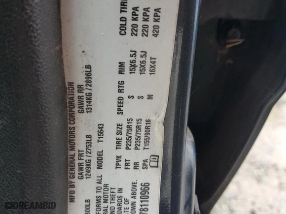 2007 Chevrolet Colorado LT w/2LT with VIN 1GCDT13E978110966, listed as a Copart auction lot 79820074 with 184,370 mi miles and Salvage Title. Bid and sale history available at carsss.com. Image 12.