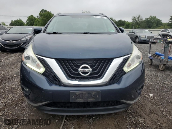 2016 Nissan Murano S z VIN 5N1AZ2MH4GN117191, wystawiony jako Copart lot #61416205 z przebiegiem 123 083 mil mil oraz Czysty tytuł • Clean title. Historia ofert i sprzedaży dostępna na DreamBid. Obrazek 5.