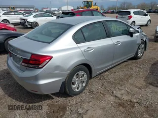 2014 Honda Civic Sedan LX with VIN 19XFB2F59EE010303, listed as a IAAI auction lot 41942211 with 118,530 mi miles. Bid and sale history available at carsss.com. Image 4.