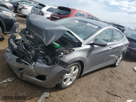 2013 Hyundai Elantra GLS PZEV with VIN 5NPDH4AE3DH443733, listed as a Copart auction lot 50496005 with 135,114 mi miles and Salvage Title. Bid and sale history available at carsss.com. Image 1.