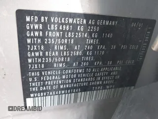 2011 Volkswagen Tiguan SE with VIN WVGBV7AX4BW561845, listed as a IAAI auction lot 41840195 with 171,929 mi miles and . Bid and sale history available at DreamBid. Image 9.
