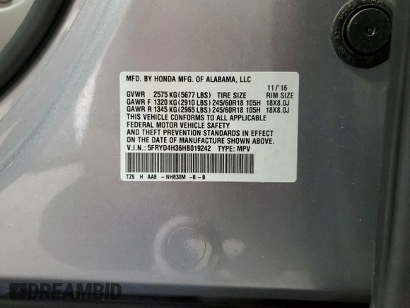 2017 Acura MDX z VIN 5FRYD4H36HB019242, wystawiony jako Copart lot #50644055 z przebiegiem 98 639 mil mil oraz Szkoda całkowita • Salvage title. Historia ofert i sprzedaży dostępna na DreamBid. Obrazek 13.