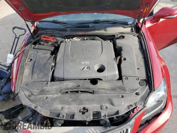 2011 Lexus IS 250 z VIN JTHCF5C25B5051696, wystawiony jako Copart lot #53704095 z przebiegiem 74 610 mil mil oraz Szkoda całkowita • Salvage title. Historia ofert i sprzedaży dostępna na DreamBid. Obrazek 11.