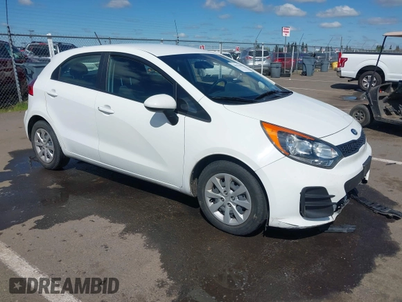 2016 Kia Rio LX with VIN KNADM5A37G6676302, listed as a IAAI auction lot 41937880 with 51,599 mi miles and . Bid and sale history available at DreamBid. Image 1.